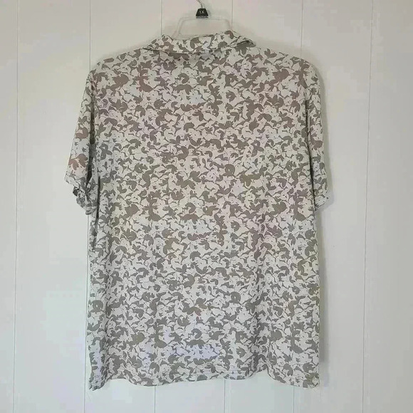 Michael Kors Blue Brown Printed Polo Performance Size XL - Picture 6 of 7